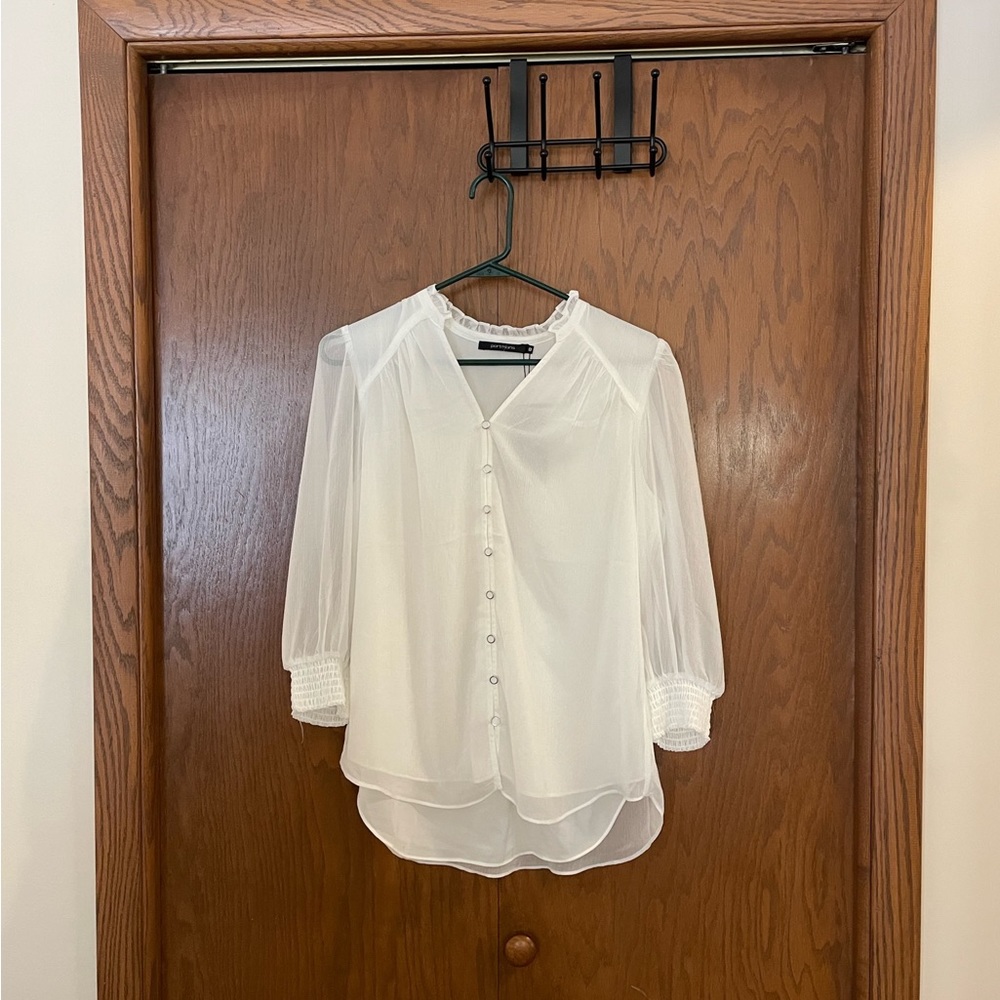 PORTMANS white 3/4 sleeve blouse